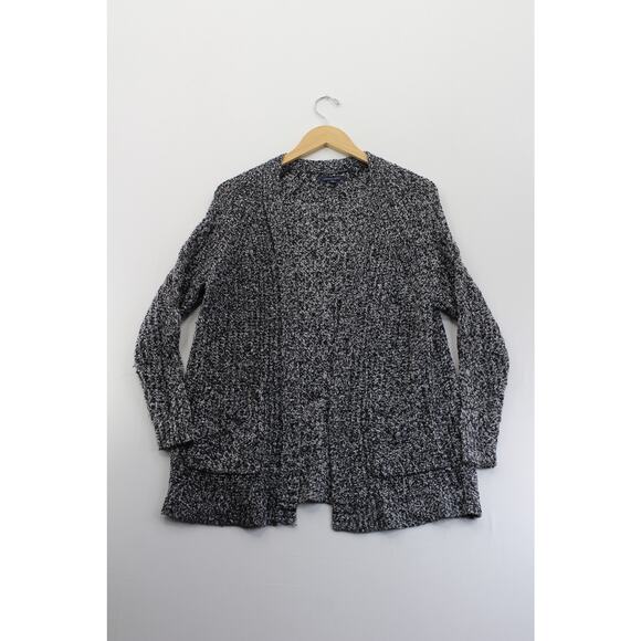 American eagle gray open front knit cardigan with pockets womens XS cozy soft - Picture 1 of 6